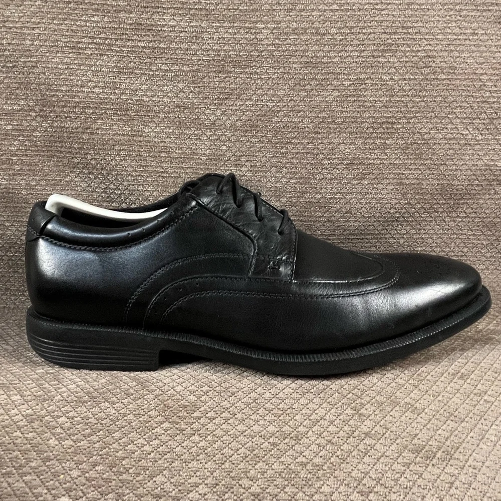 NUNN BUSH Men’s Black Wingtip Lace Up Leather Dress Shoes sz 9.5M LIKE NEW - Picture 9 of 16
